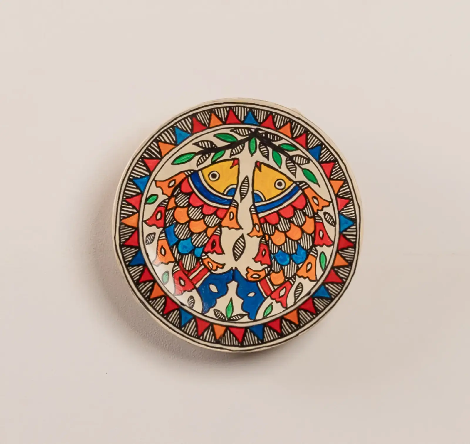 Madhubani Matsya (Fish) Décor Plate