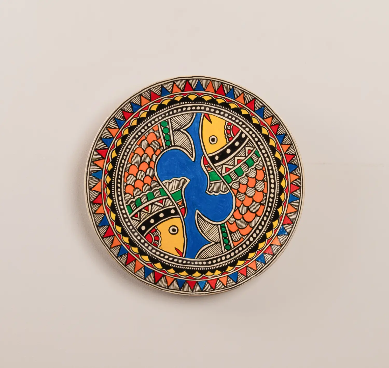Madhubani Matsya (Fish) Decor Plate 2
