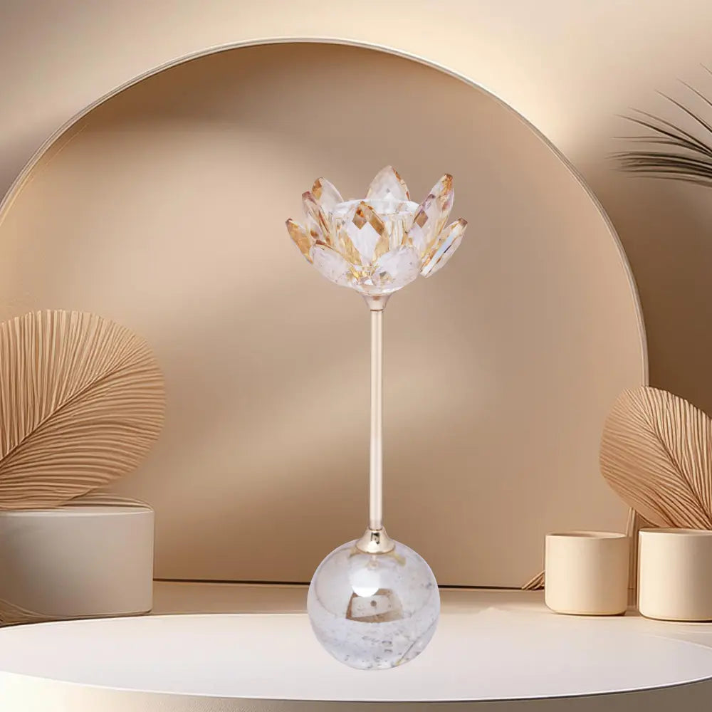 FLORAL CRYSTAL TAPER CANDLE HOLDER 5