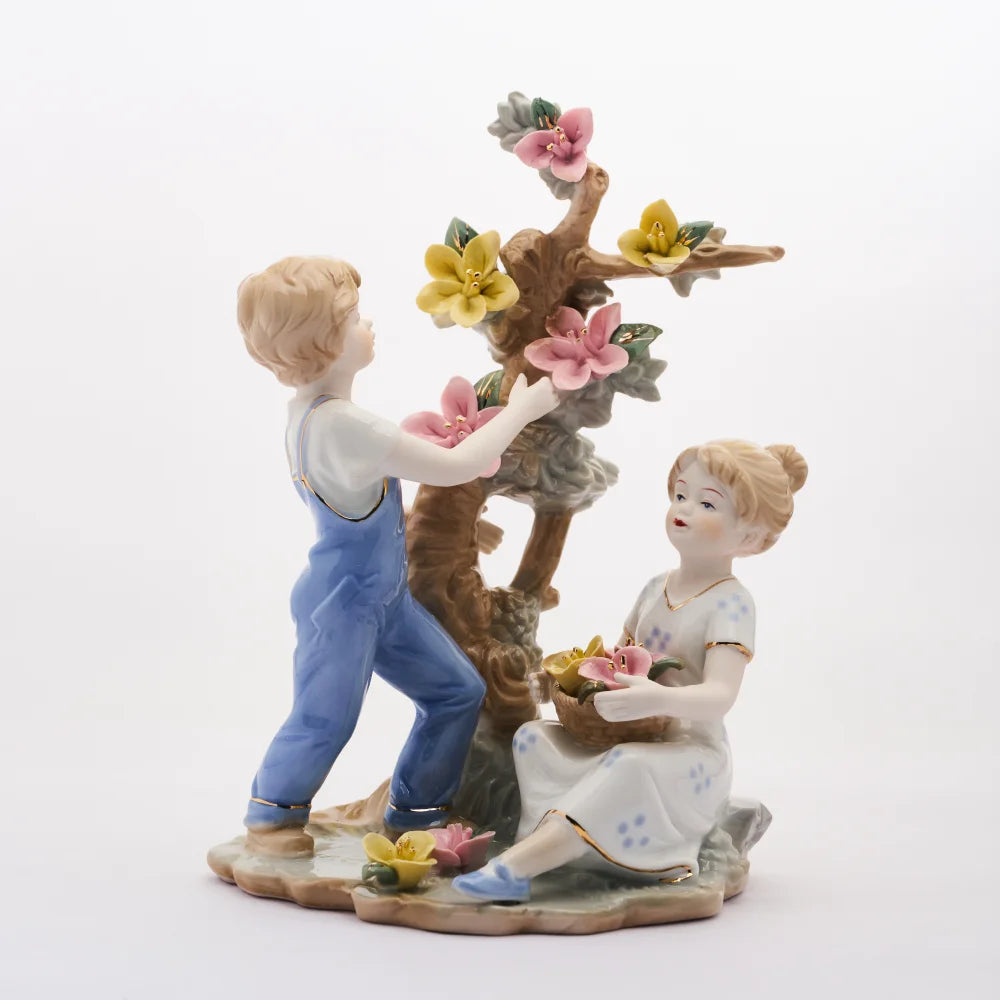 CHILDREN PICKING FLOWERS