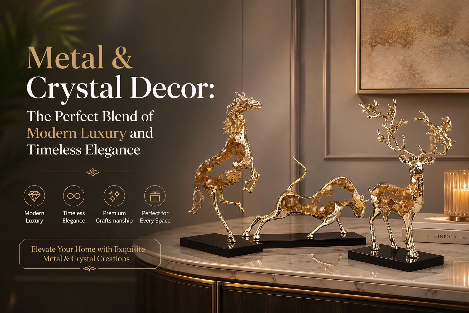 Metal & Crystal Decor: The Perfect Blend of Modern Luxury and Timeless Elegance
