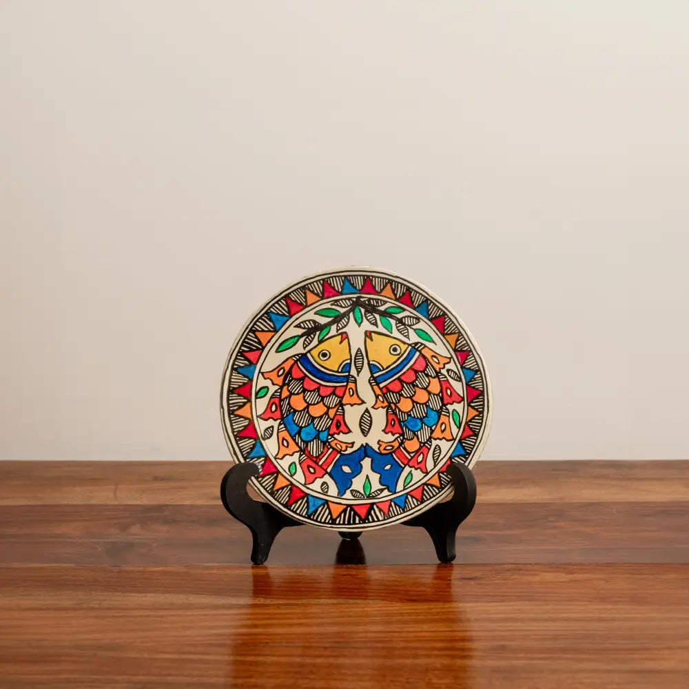Madhubani Matsya (Fish) Décor Plate