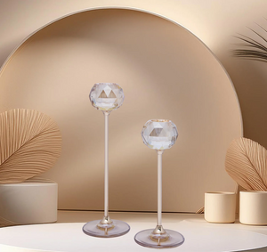 Twinning Candle Holders in Crystal