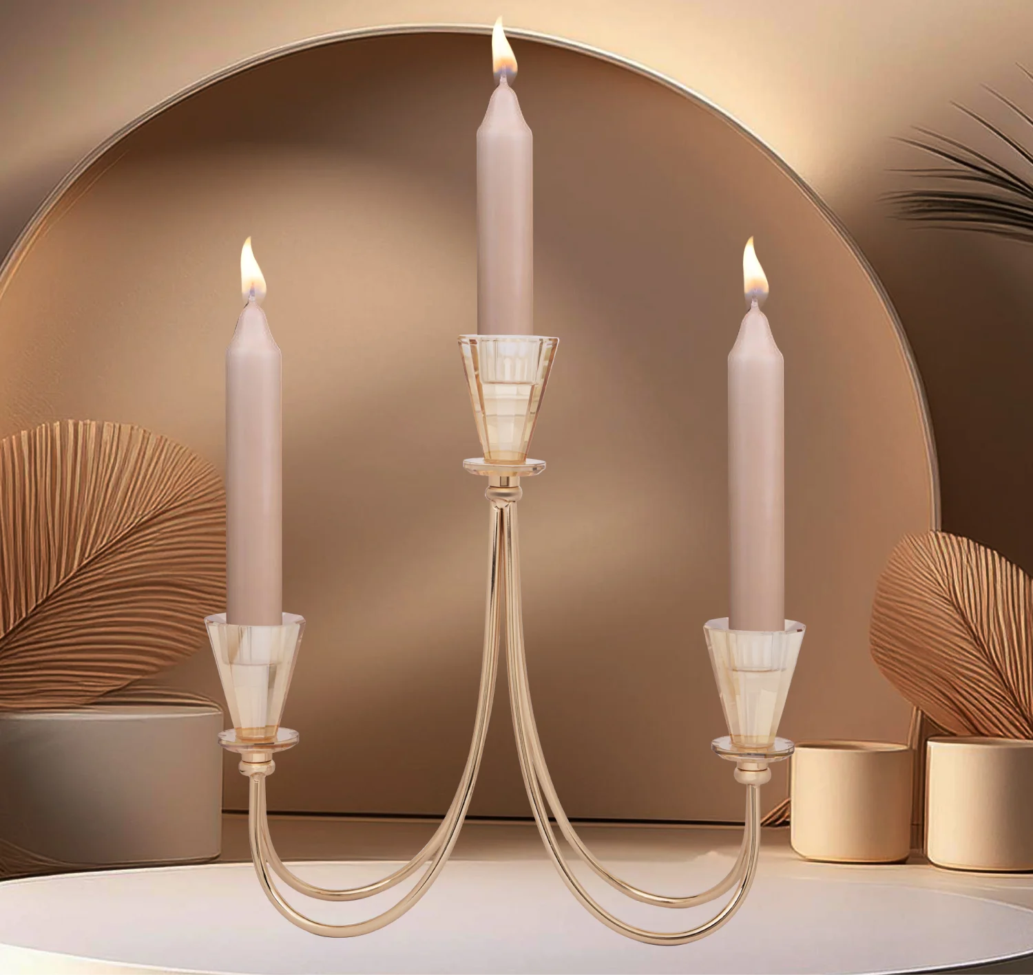 3 in 1 Elegance - Crystal Candle Holder