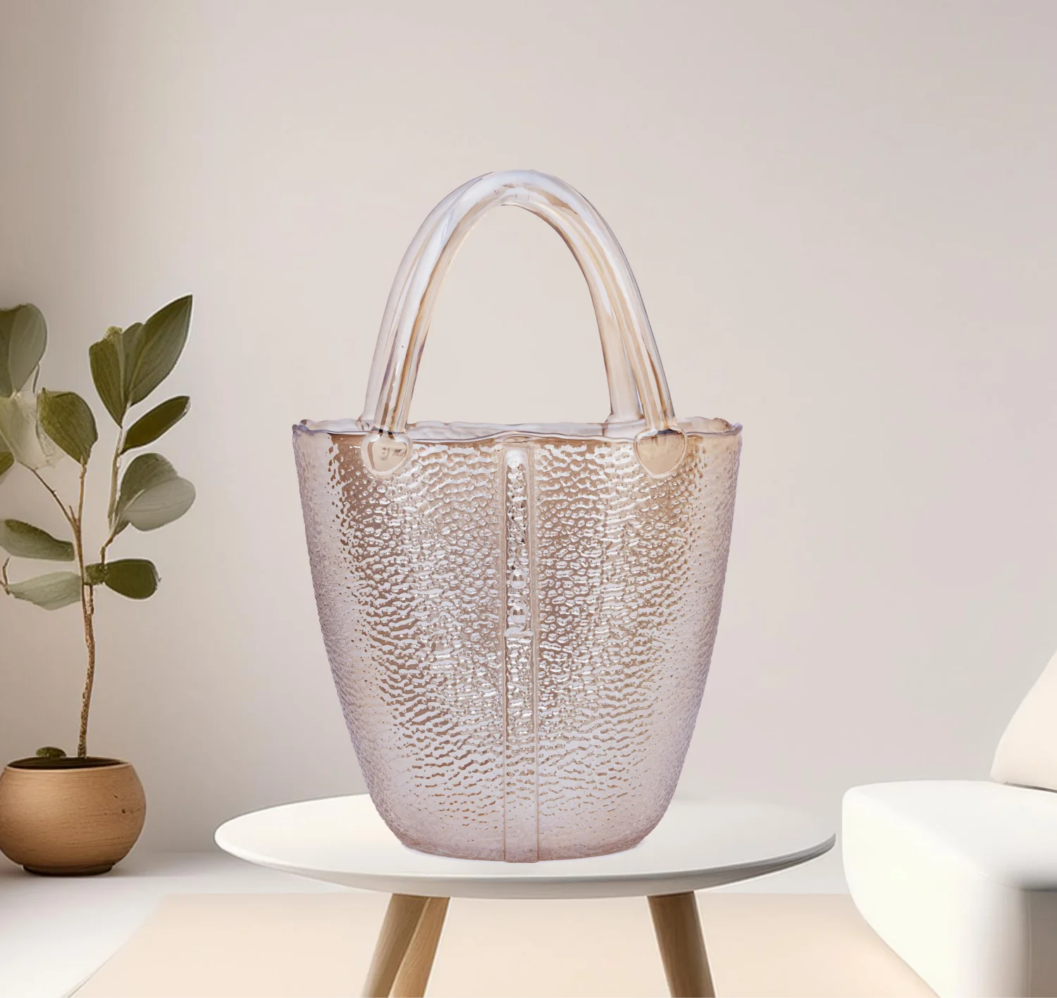 Glass Handbag Vase