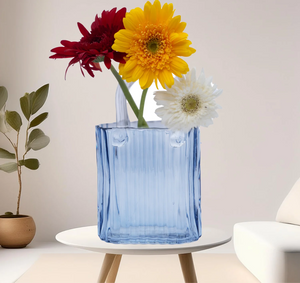 Glass Tall Lined Bag Vase