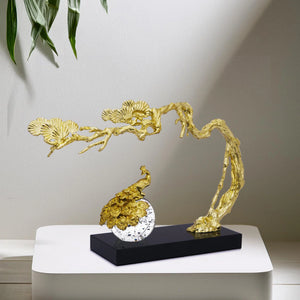 Regal Peacock in the Shade Décor Piece