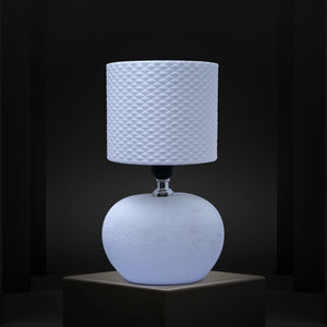 3D Printed Table Lamp, Shade Theme: Scales, Ceramic Elegance