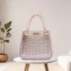 Glass Tote Bag Vase - Textured